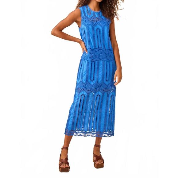NEW HUNTER BELL stowe dress in french blue